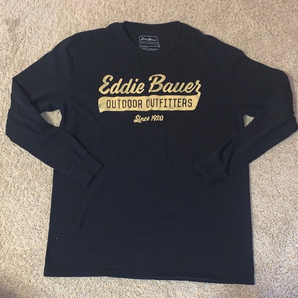 Eddie Bauer Other - Men’s Eddie Bauer Black and Gold Long Sleeve Tee Large